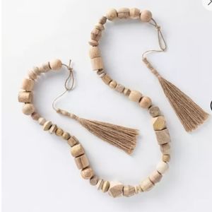 96" Decorative Wooden Bead Garland Natural - Threshold™ designed with Studio McG